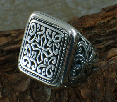 Sterling Silver Filigree Ring - sz 7
